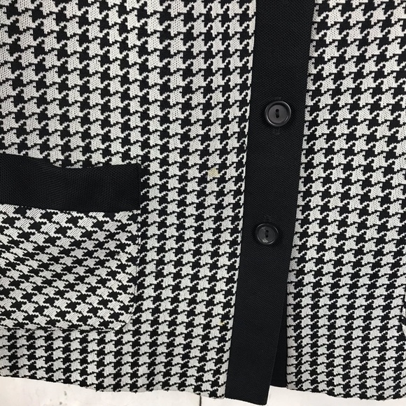 Vintage Alex Colman Houndstooth Long Cardigan Vest - Picture 2 of 5